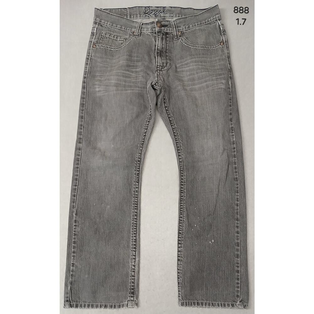 Royal (32x30) Mens Gray Straight Boot Cut Denim Jeans